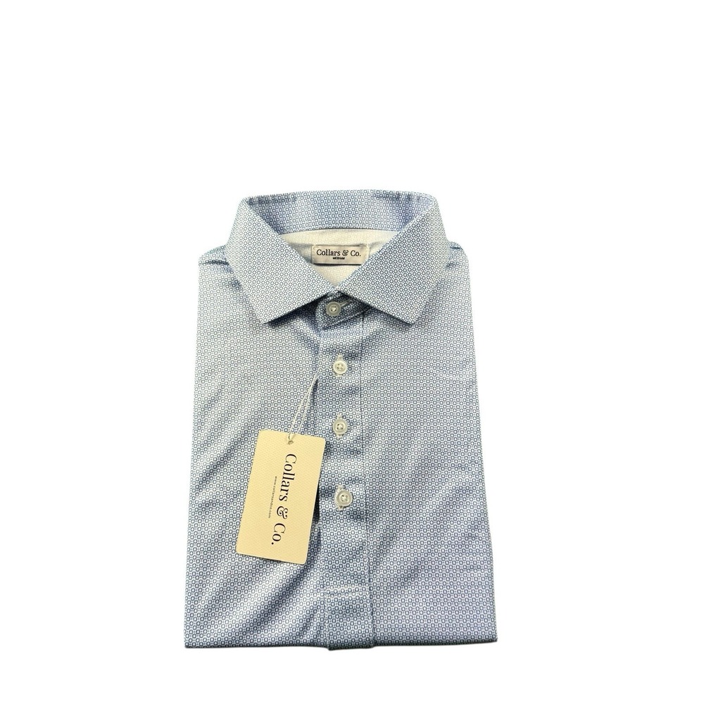 Collars & Co. Light Blue Dress‎ Collar Men's S/S Polo Shirt Size Small NWT